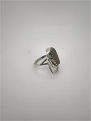 Bisbee Turquoise Unisex Silver & Stone Ring 925 Silver 5.82g